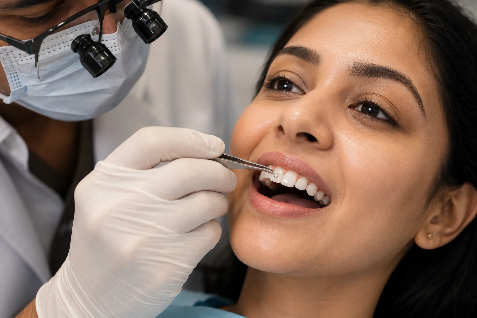 doctor-appying-tooth-jewel